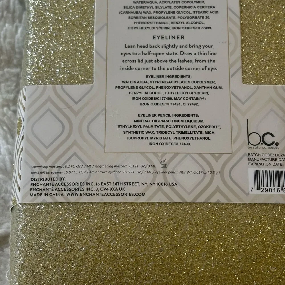 Beauty Concepts Eye Collection With Reusable Try. 5 Piece‎ Set. NEW